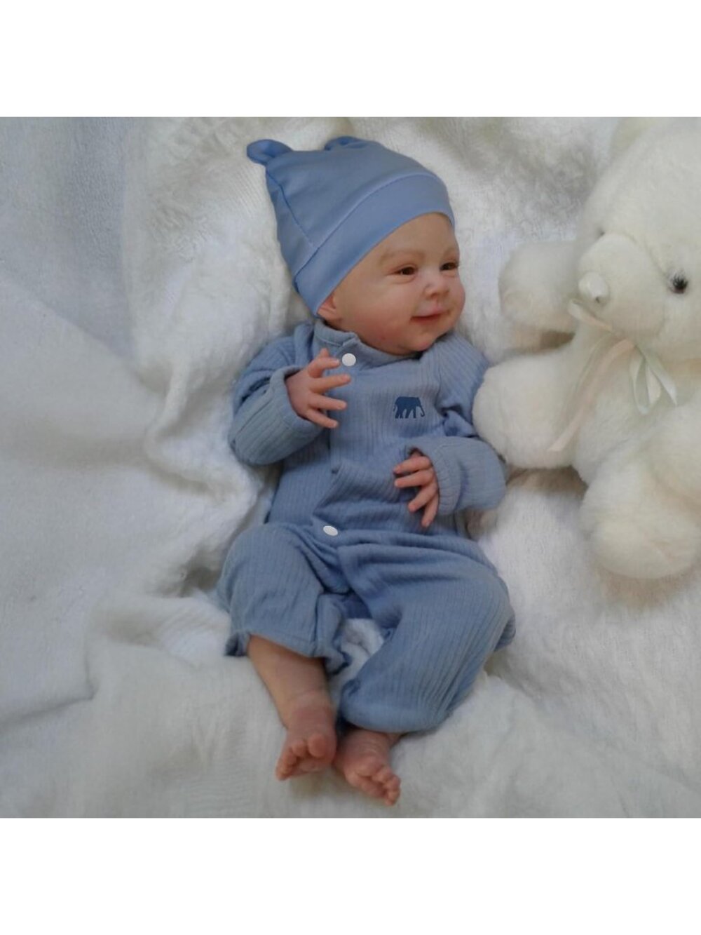 18-Inch Realistic Reborn Baby Boy Collectible Ages 3+ with Full Accessories